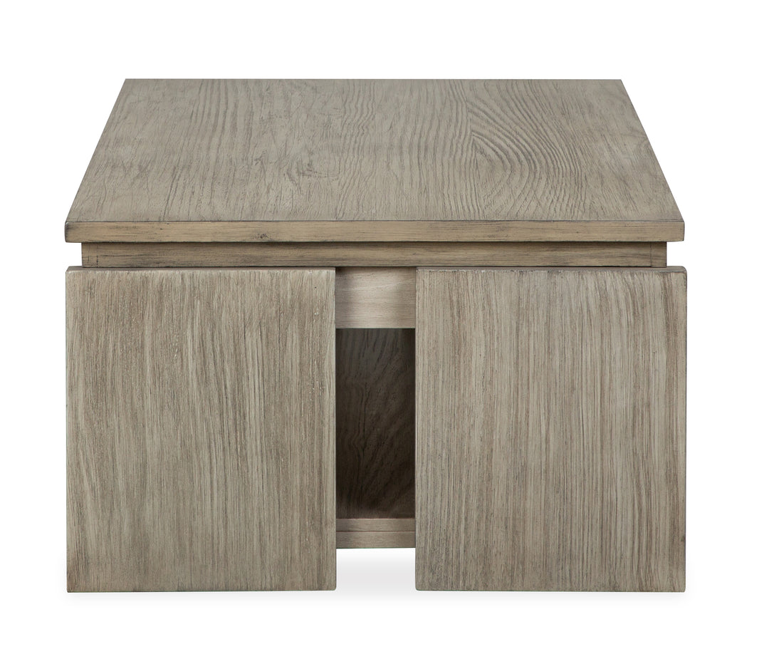 Conrad Stone Harbor Grey Rectangular Lift Top Storage Cocktail Table With Casters - T5865-50