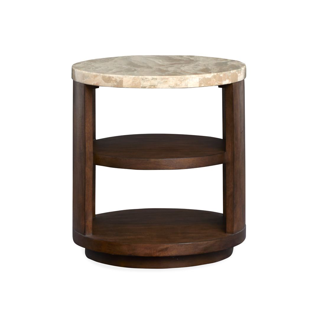 Mcpherson Burnt Umber Round End Table - T6351-05