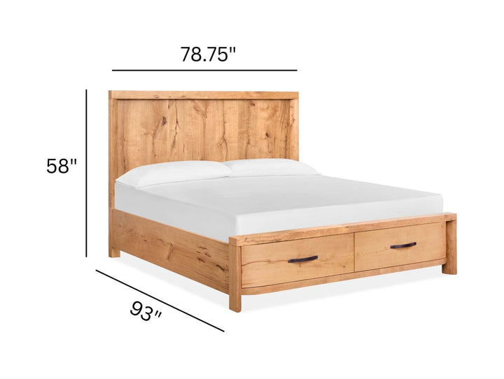 Laramie Honey Wheat California King Panel Storage Bed - B6433-74A