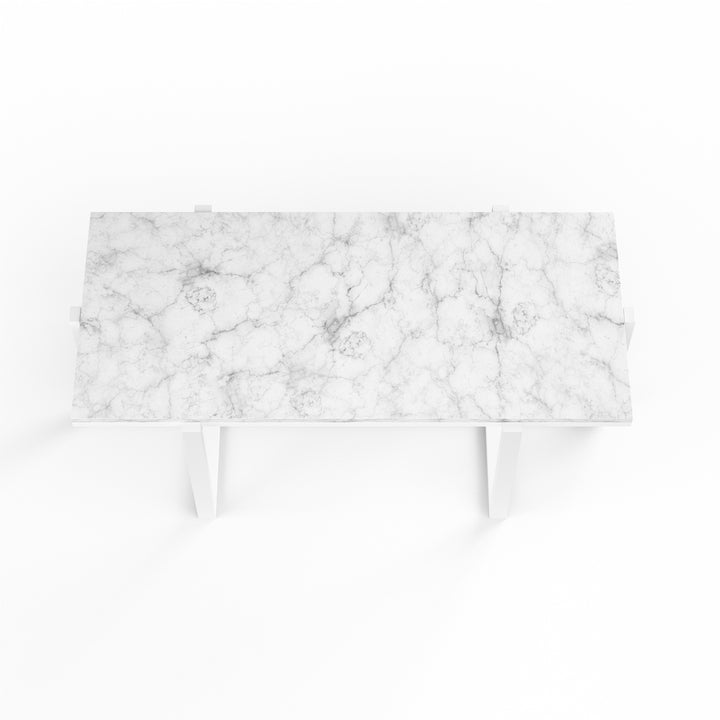 American Home Furniture | Sunset West - Rectangle Coffee Table, Front Finish with Carrara Marble Top