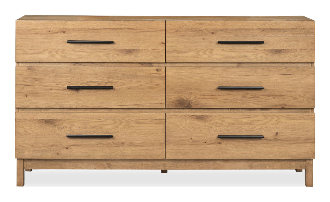 Davenport Rustic Caramel Double Drawer Dresser - B6309-22