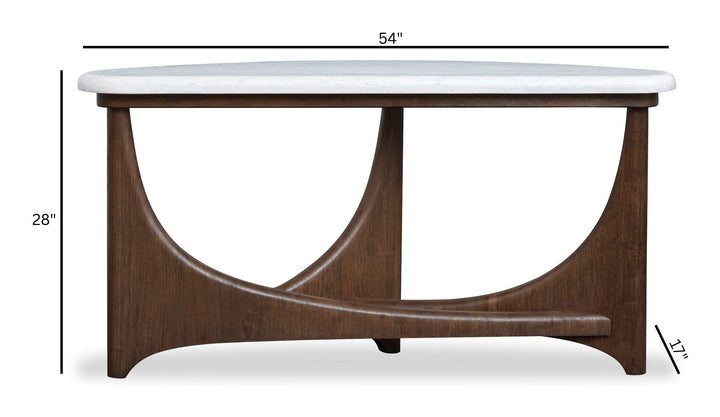 Arwen Turkish Coffee Demilune Sofa Table - T5944-75