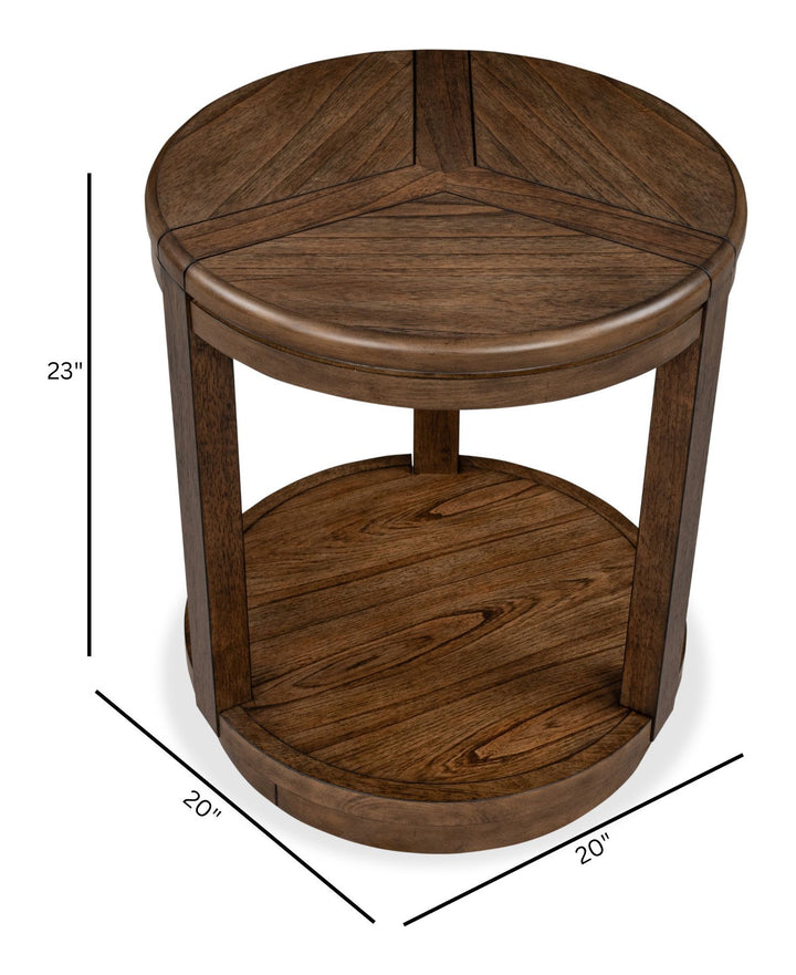 Connolly Brown Round End Table - T6499-05