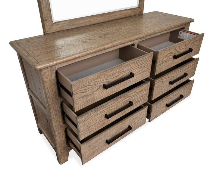 Claremont Smokey Taupe Dresser With Landscape Mirror - B5942-2240