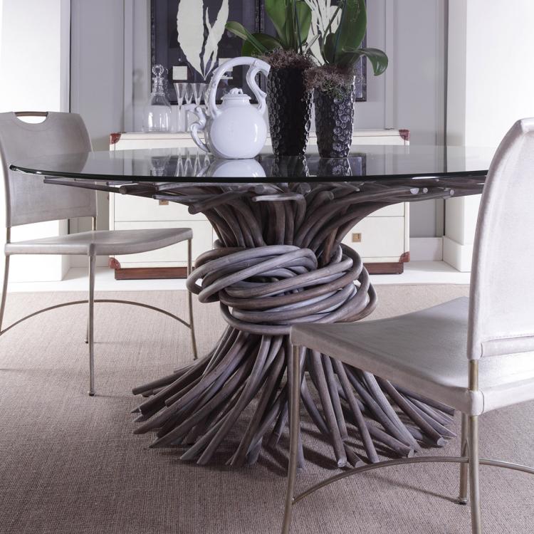 American Home Furniture Century Chronograph Knot Dining Table