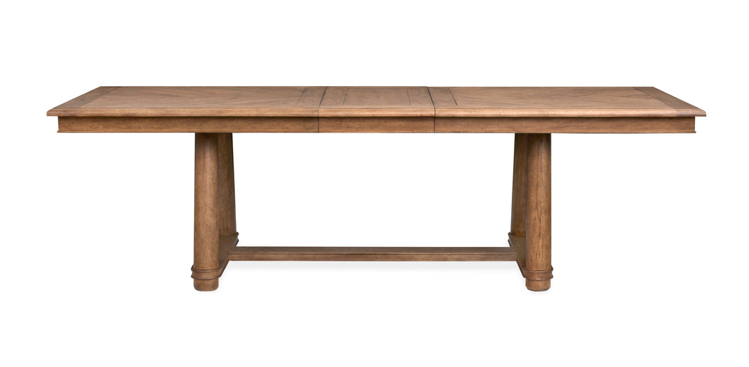 Woodward Dark Clove Trestle Extendable Dining Table - D6521-21