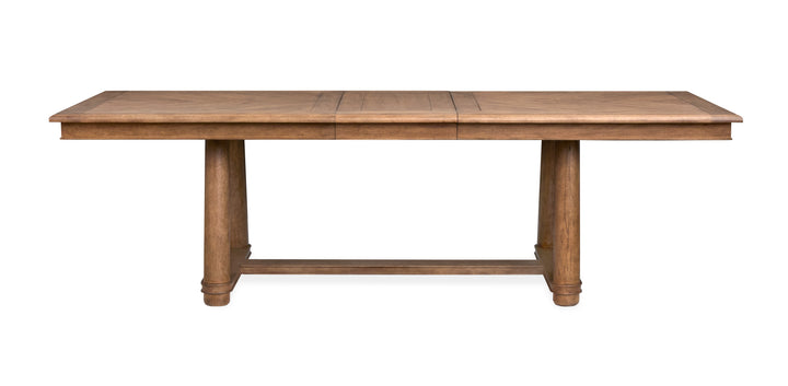 Woodward Dark Clove Trestle Extendable Dining Table - D6521-21