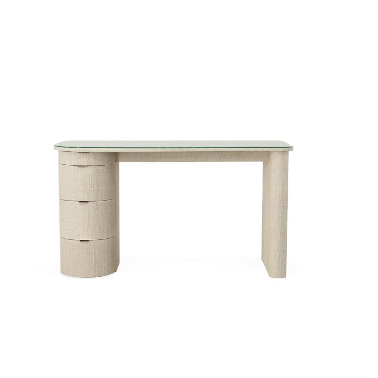 American Home Furniture | Century - Curate Micco Desk With Glass Top