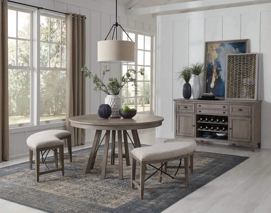 Paxton Place Dovetail Grey 52" Round Dining Table - D4805-27