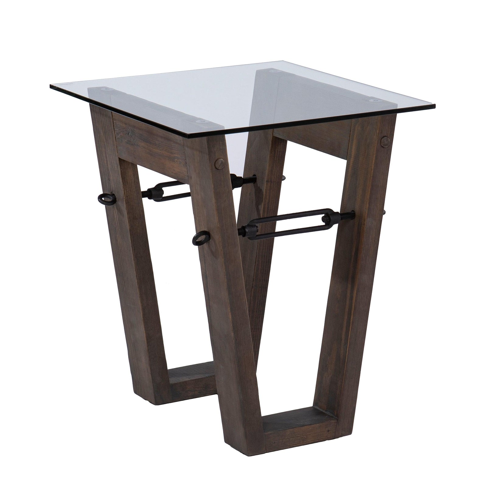 SEI Furniture Garrinston Reclaimed Wood End Table ACCENT TABLES