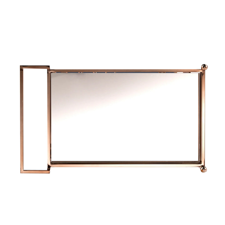 Ivers Metal Mirrored Bar Cart - Champagne - AmericanHomeFurniture