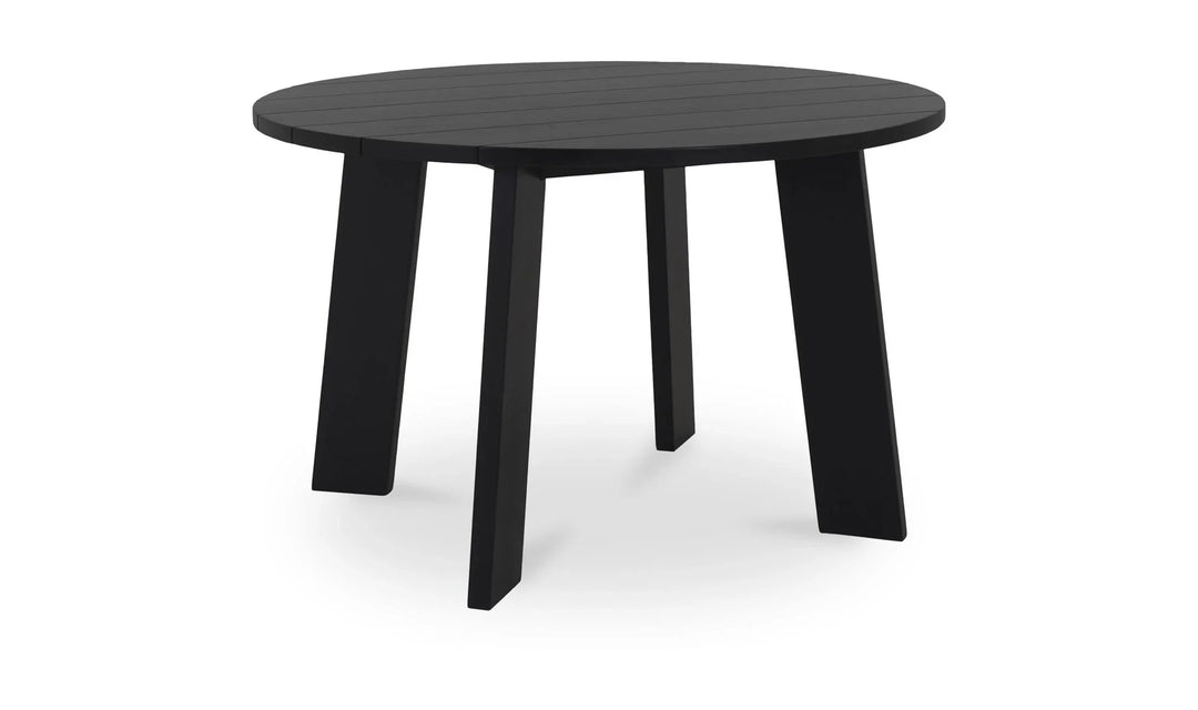 Delta Round Outdoor Dining Table Black - AmericanHomeFurniture