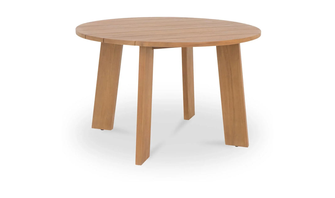 Delta Round Outdoor Dining Table Natural - AmericanHomeFurniture