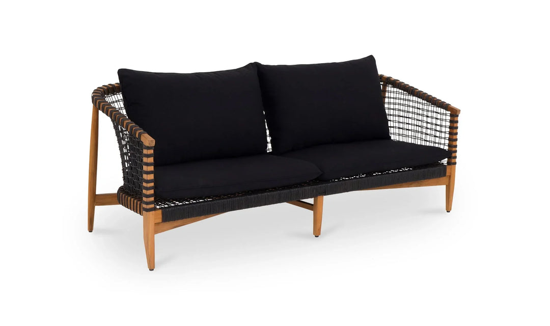 Kuna Outdoor Sofa Black - AmericanHomeFurniture