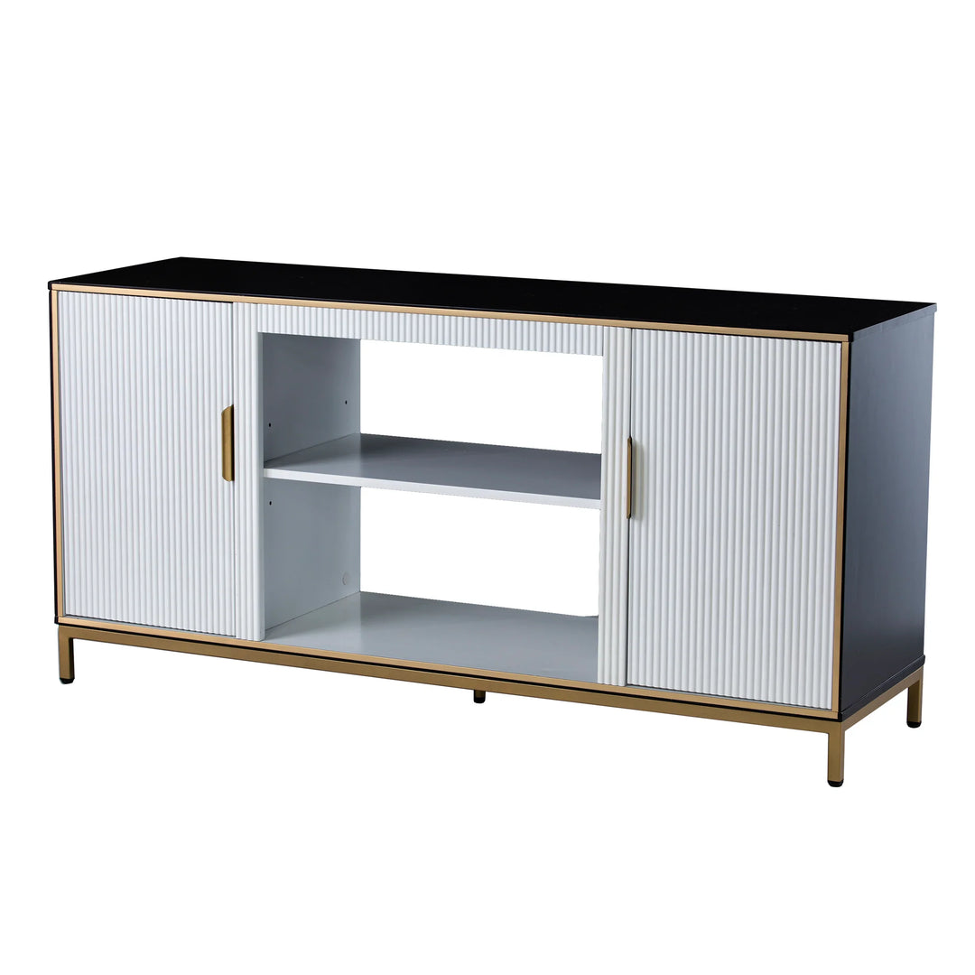 Daltaire Media Console w/ Storage - AmericanHomeFurniture