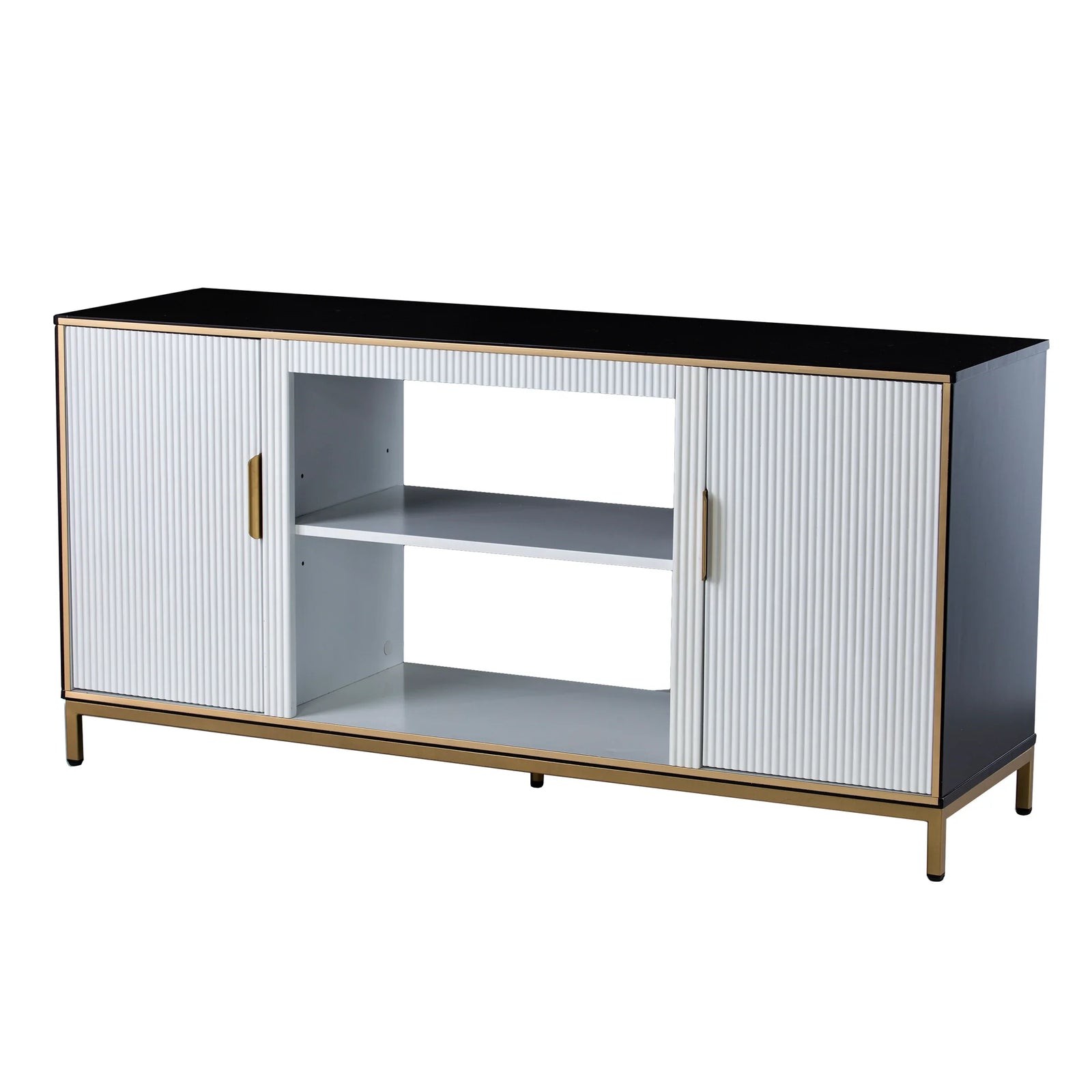 SEI Furniture Daltaire Media Console w/ Storage MEDIA + TV STANDS