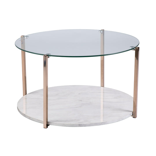 SEI Furniture Avenida Cocktail Table - Glam Style - Warm Gold COFFEE TABLES