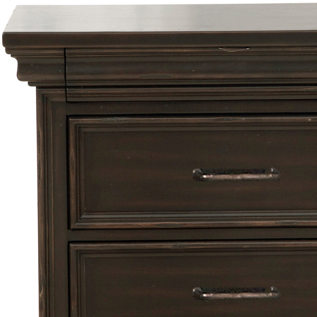 Caldwell Smoked Molasses 2 Drawer Nightstand - P012140