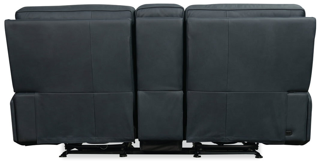 American Home Furniture Hooker Furniture Riverton Power Gliding Console Loveseat with Power Headrest and Lumbar