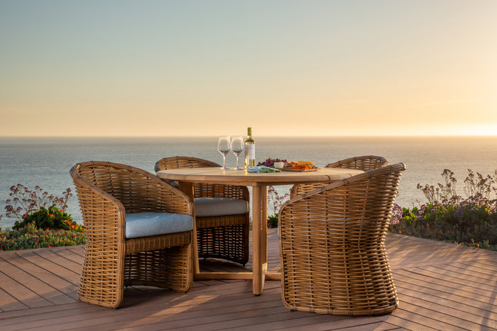 Natural Teak 56" Round Dining Table