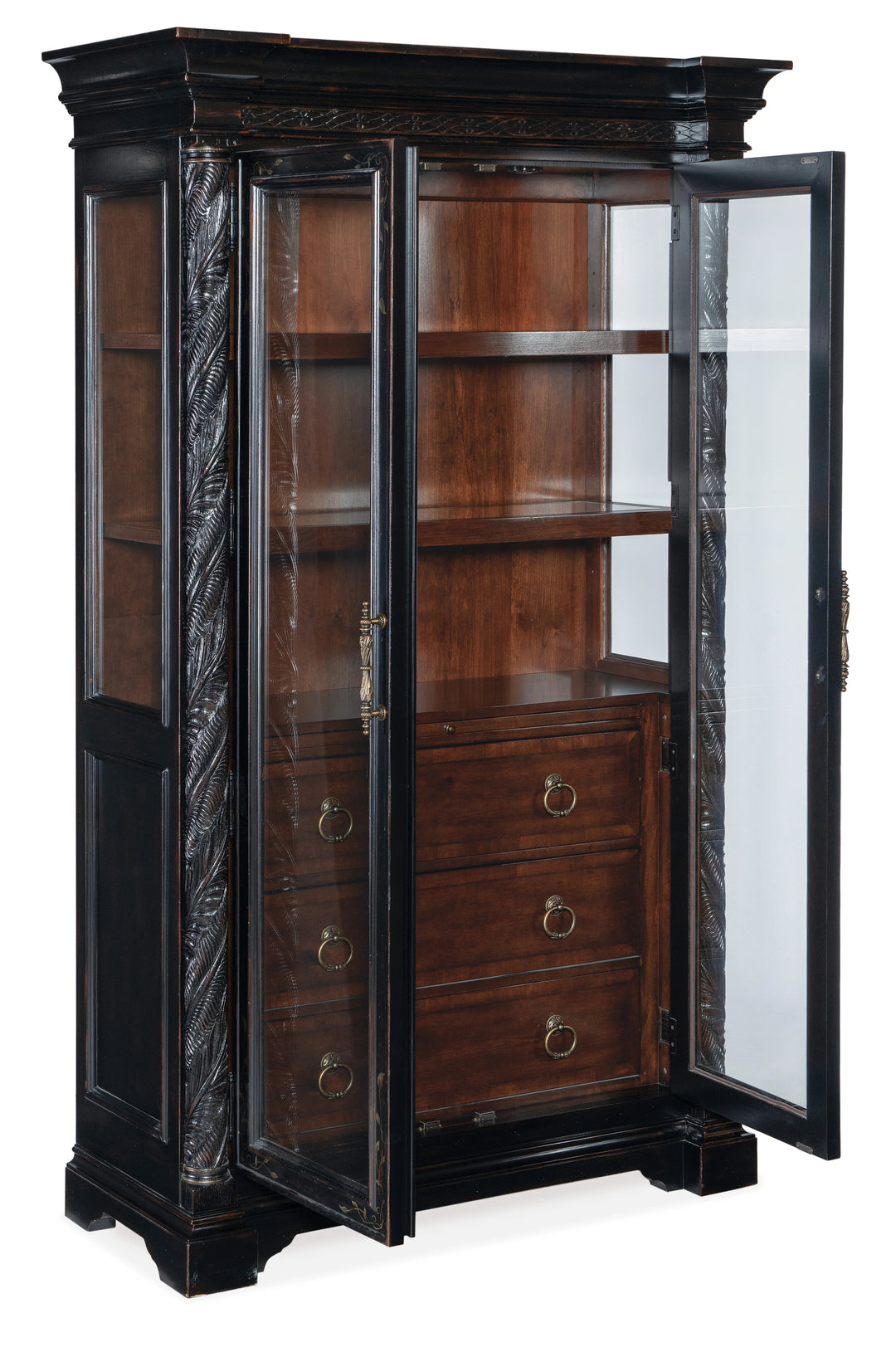 American Home Furniture Hooker Furniture Charleston Display Cabinet