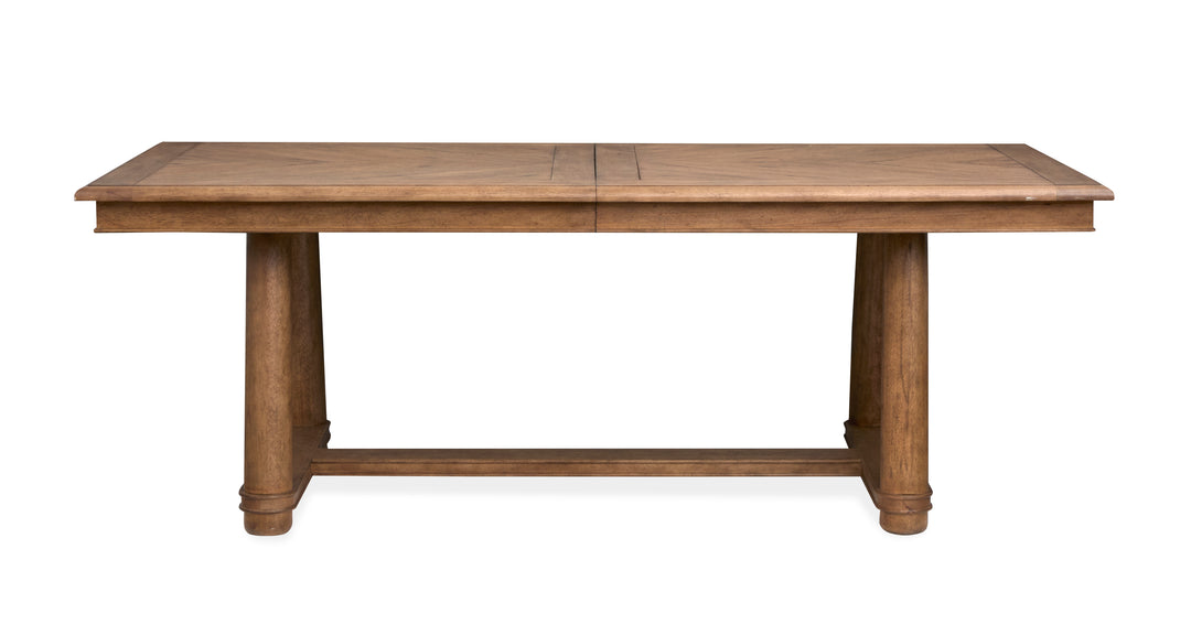 Woodward Dark Clove Trestle Extendable Dining Table - D6521-21