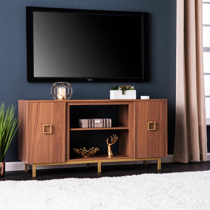 Yorkville Media Console w/ Storage - AmericanHomeFurniture