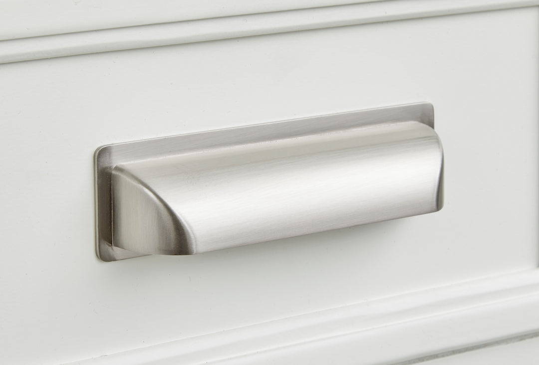 Charleston White Dove And Harbor Gray White Drawer Dresser With Grey Landscape Mirror - B5611-20WH40GY