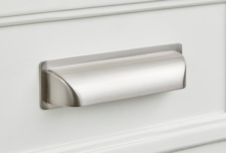 Charleston White Dove And Harbor Gray White Drawer Dresser With Grey Landscape Mirror - B5611-20WH40GY