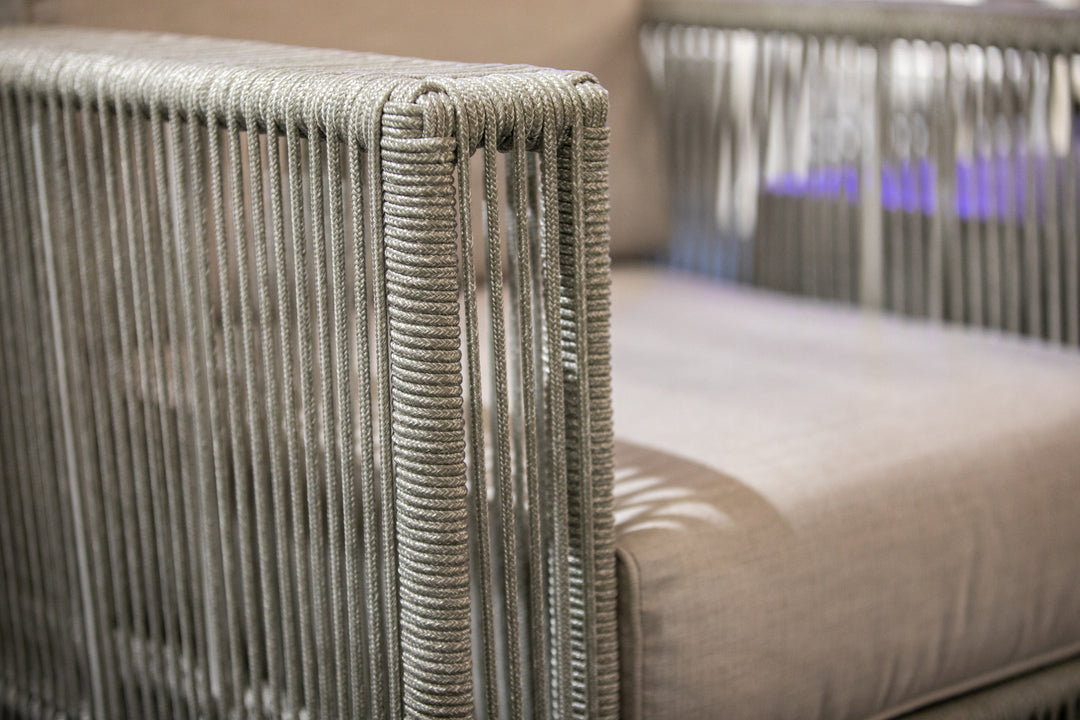 Miami Club Chair in Dupione Celeste w/ Self Welt