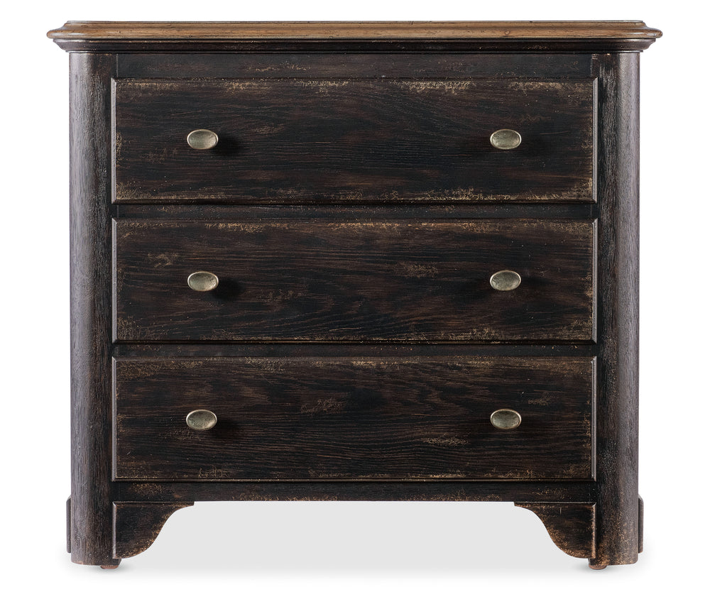 American Home Furniture | Hooker Furniture - Americana Three-Drawer Nightstand 2 - Molasses