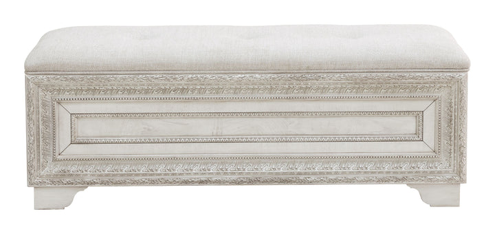 Camila Creamy White Storage Bed Bench - P269132S
