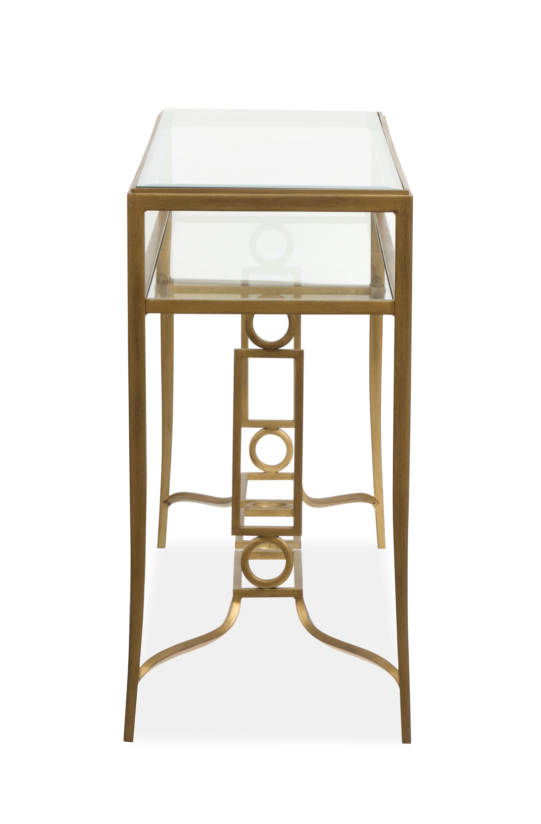 Lorena Burnished Brass Rectangular Cocktail Table - T6300-43