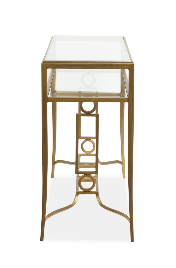 Lorena Burnished Brass Rectangular Cocktail Table - T6300-43