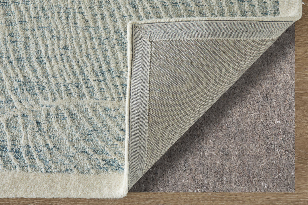 Rectangle/5' x 8'/Blue/Ivory