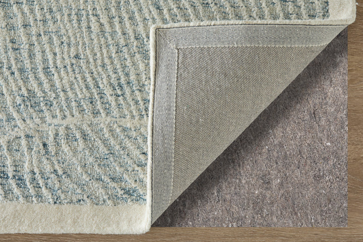 Rectangle/5' x 8'/Blue/Ivory