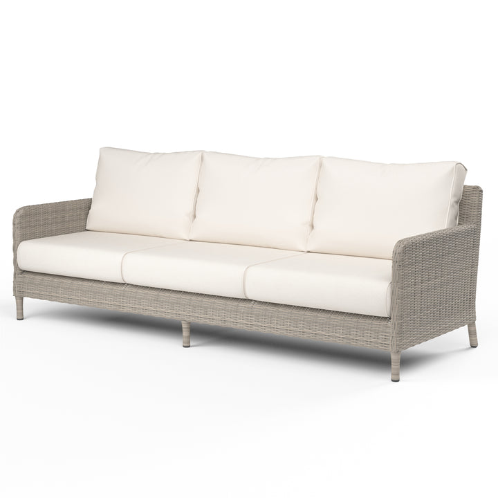 American Home Furniture | Sunset West - Manhattan Sofa in Linen Canvas w/ Self Welt