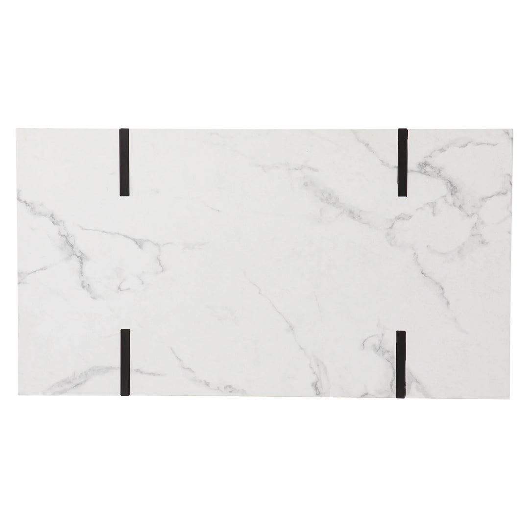 Rangley Modern Faux Marble Cocktail Table - AmericanHomeFurniture