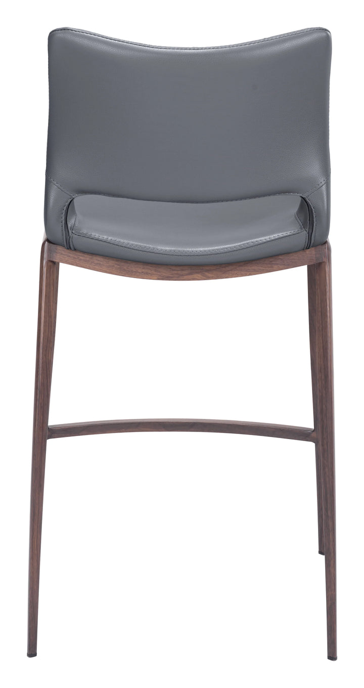 Ace Counter Stool (Set of 2) Dark Gray & Walnut - AmericanHomeFurniture