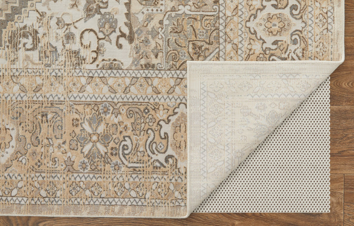 Round/7'9" x 7'9" /Beige/Brown