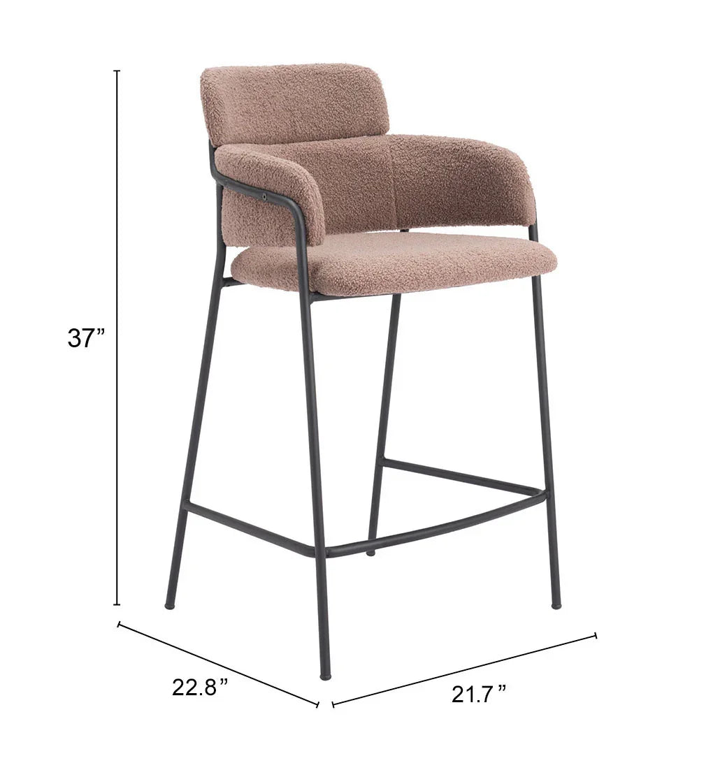 Marcel Counter Stool (Set of 2) Brown - AmericanHomeFurniture