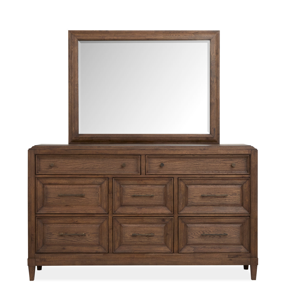 Groveland Park Antique Coffee Drawer Dresser With Landscape Mirror - B6532-2040