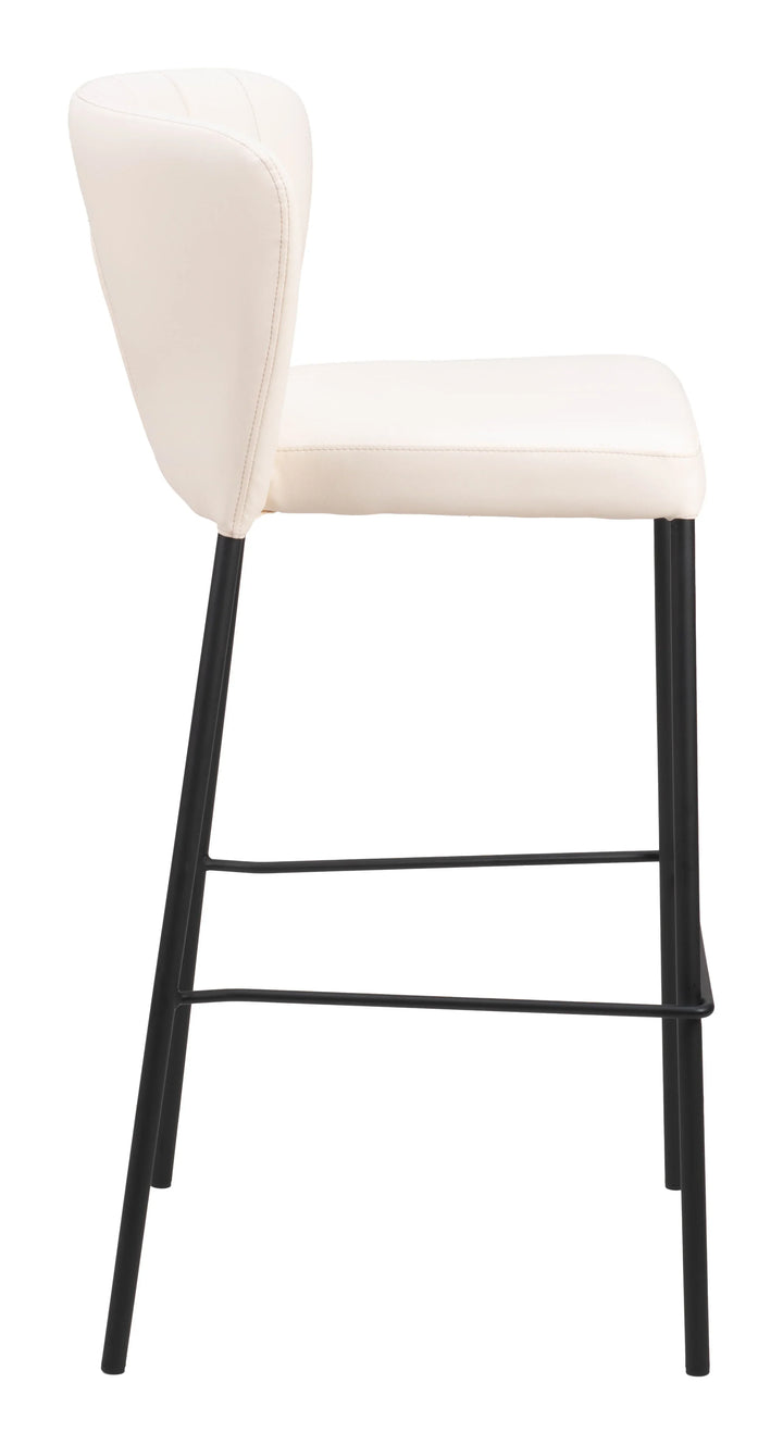 Linz Barstool (Set of 2) Cream - AmericanHomeFurniture
