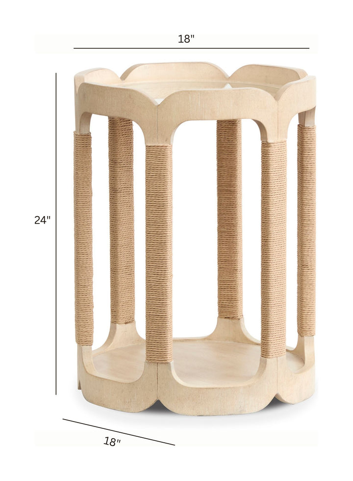Sunset Cove Sanibel Brown Drum Table - T5783-35