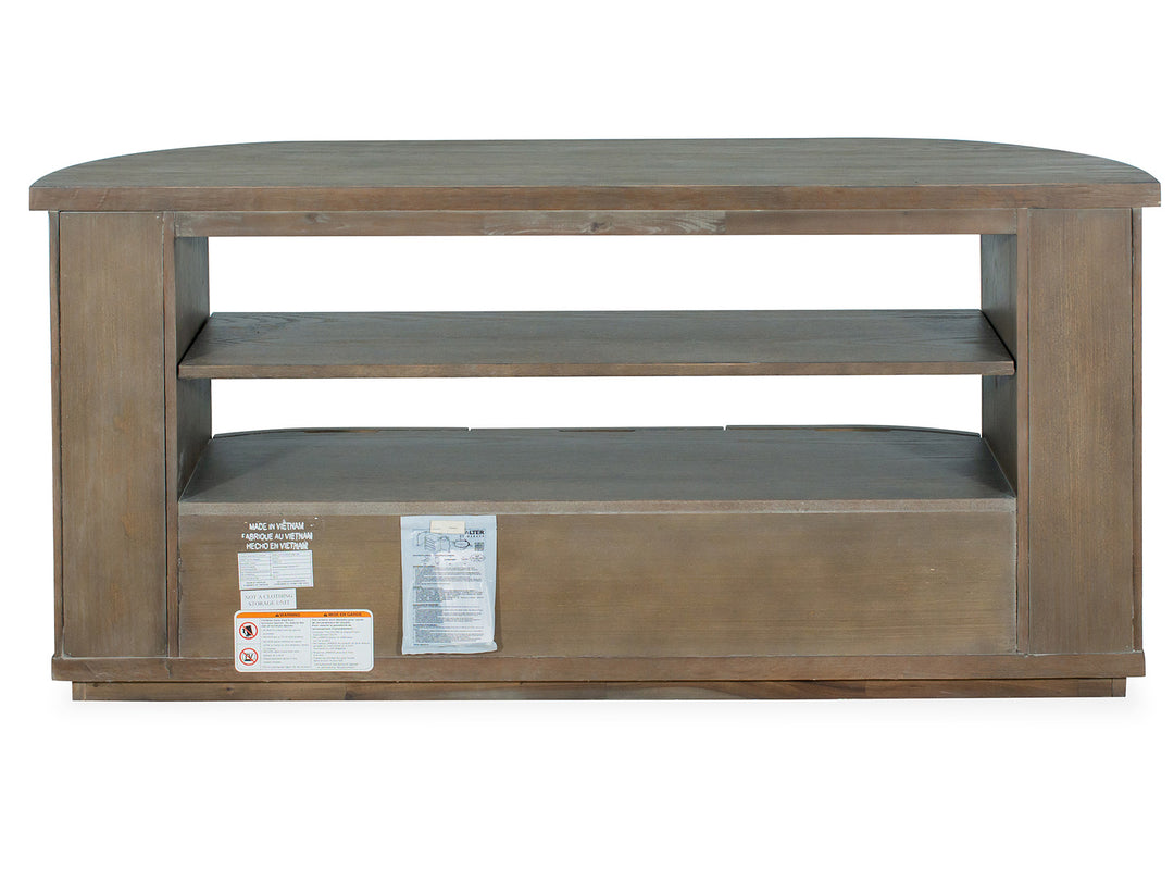 Bosley Lt. Brown Porpoise Demilune Console - T5693-75