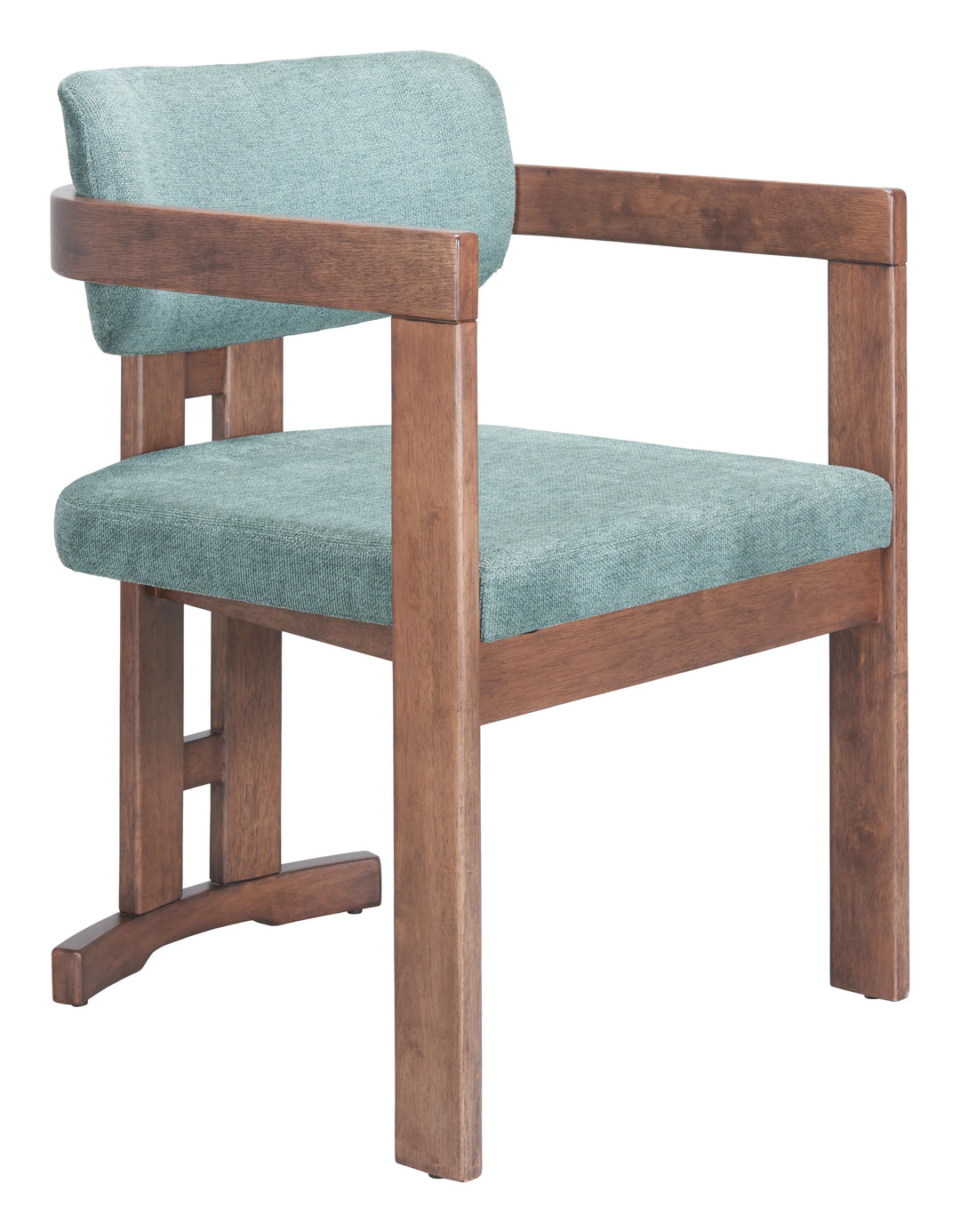 Poly Dining Chair Moss Gray & Walnut - AmericanHomeFurniture