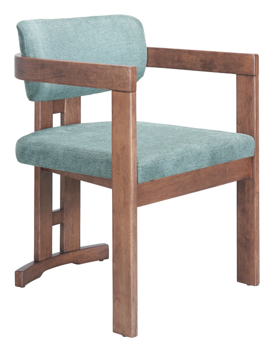 Zuo Poly Dining Chair Moss Gray & Walnut - Set of 2 DINING CHAIRS