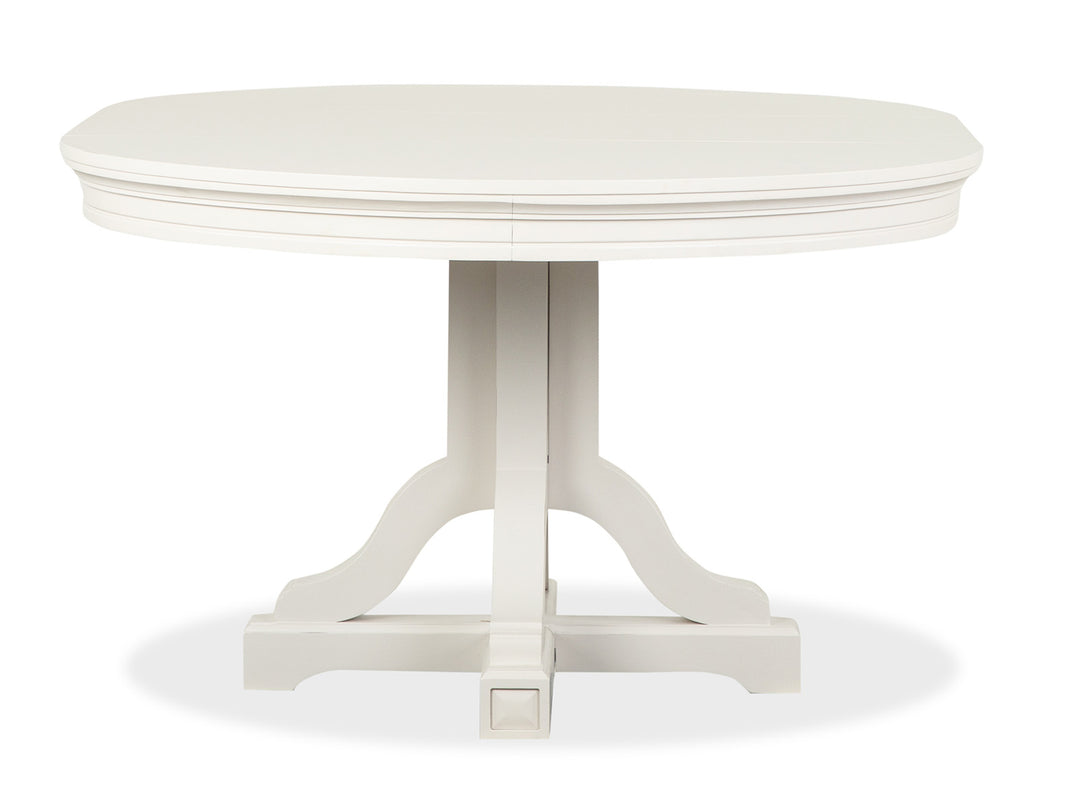 Willowbrook Egg Shell White Extendable 48" Round Dining Table - D5324-25