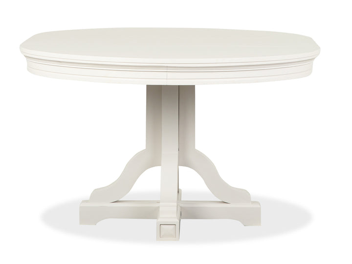 Willowbrook Egg Shell White Extendable 48" Round Dining Table - D5324-25