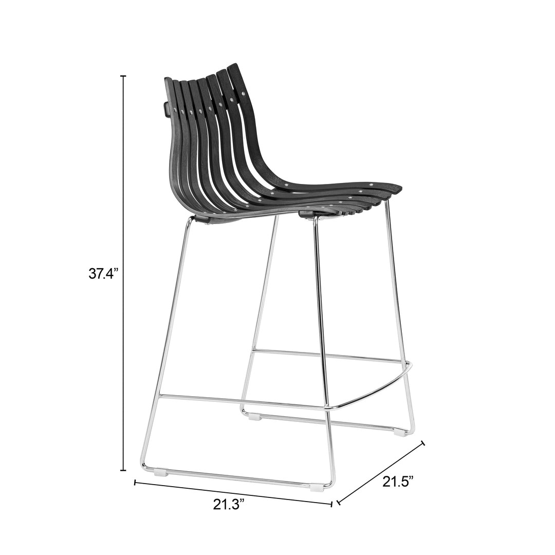 Beaufort Counter Stool (Set of 2) Black - 111177